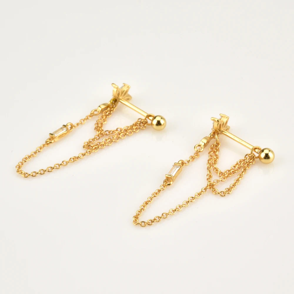 Trio Cartilage Stud Earrings