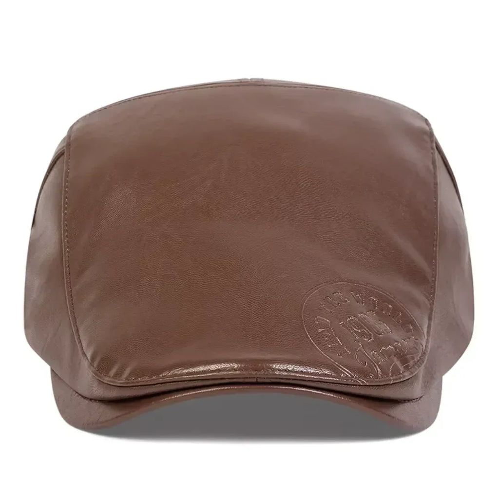 Men's Leather Flat Cap