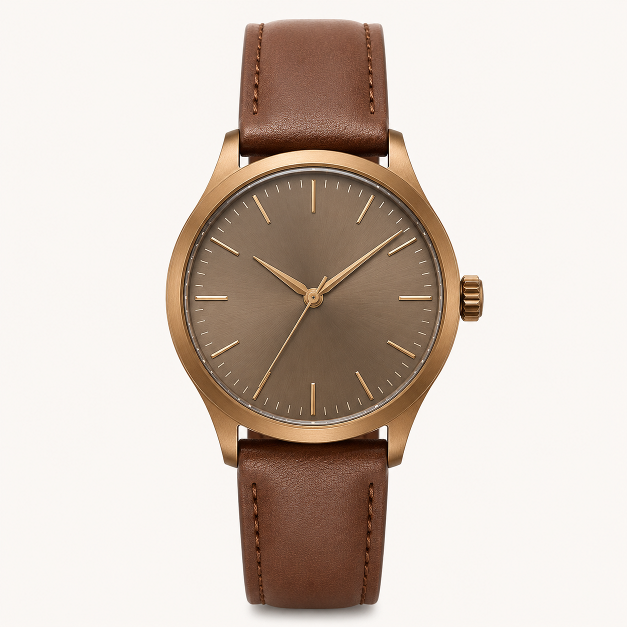 Navy Brown Statement Dial Watch