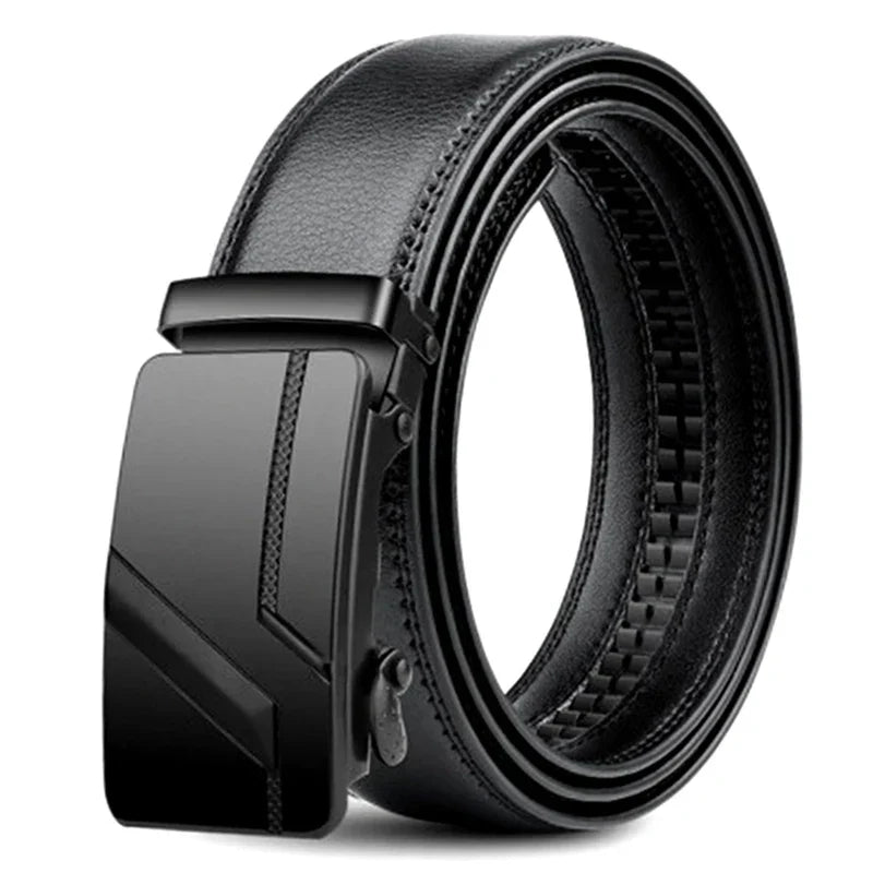 Men's Belt Leather Automatic Buckle