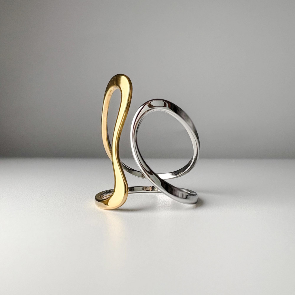 Two-Tone Wave Ring