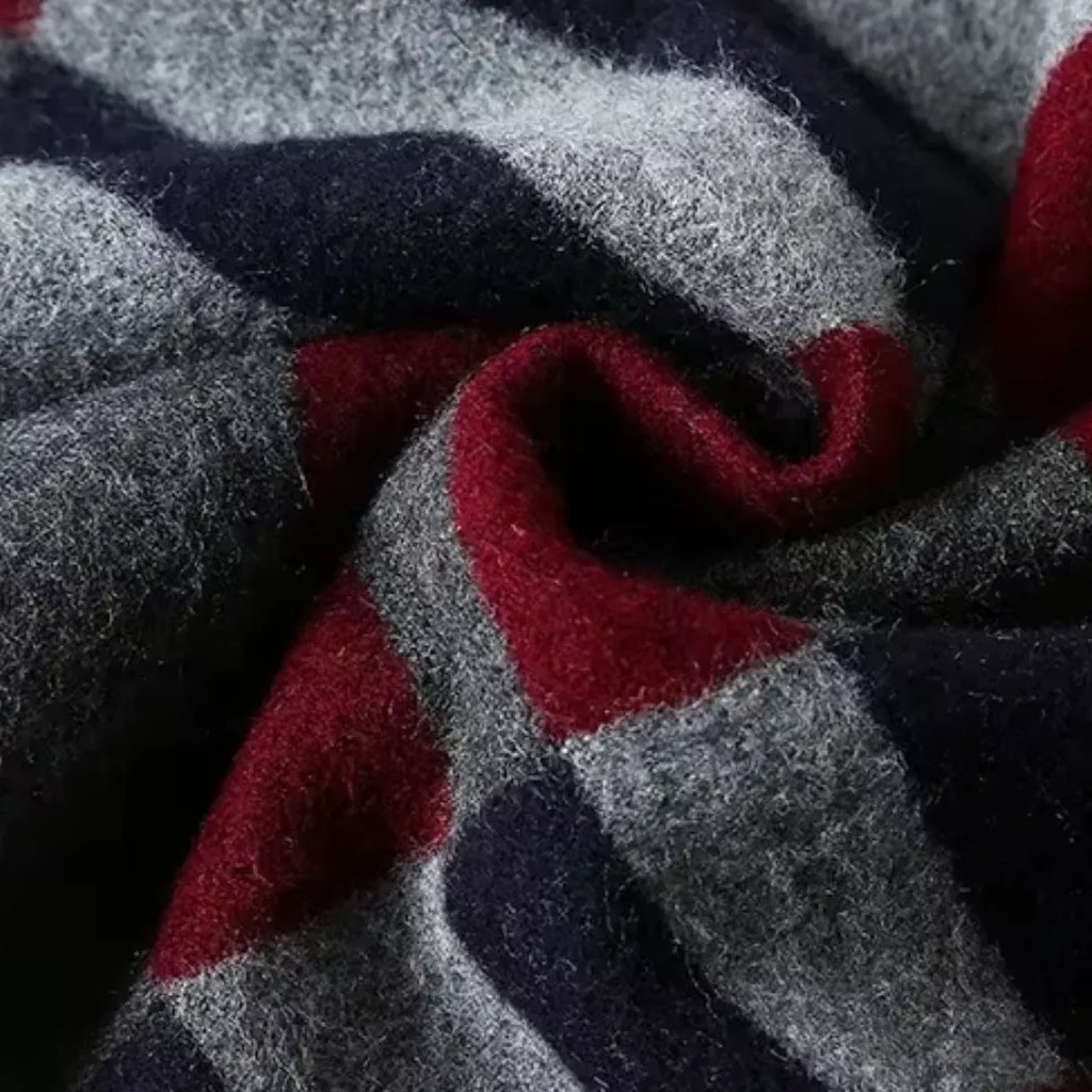 Men's Long Red Scarf